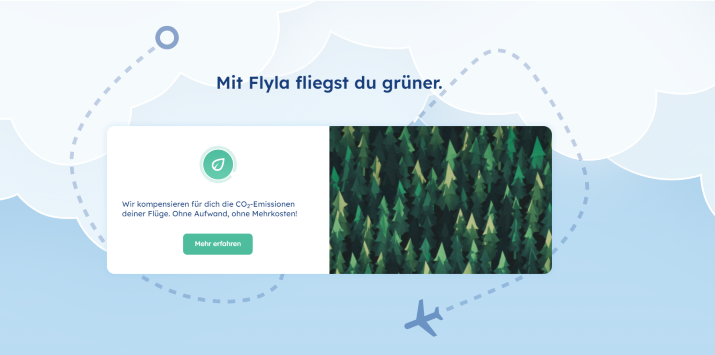 Flyla Rabattcode Nachhaltig Fliegen